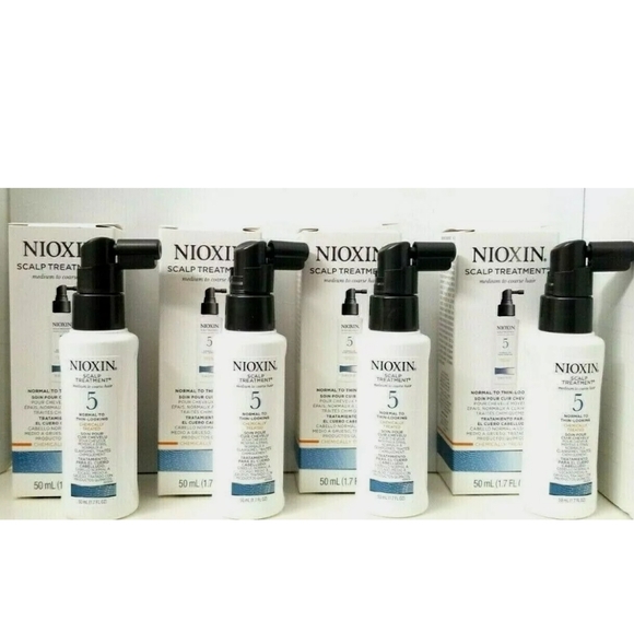 4 pk NIOXIN 5 SCALP TREATMENT CHEMICALLY TREATED MEDIUM TO COARSE HAIR 1.7oz BOX - Picture 1 of 4